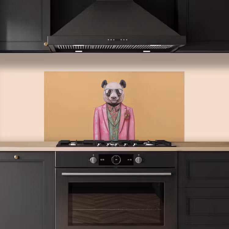 Panda - Pak - Zonnebril - Blauw keuken achterwand spatscherm middel -sfeer1