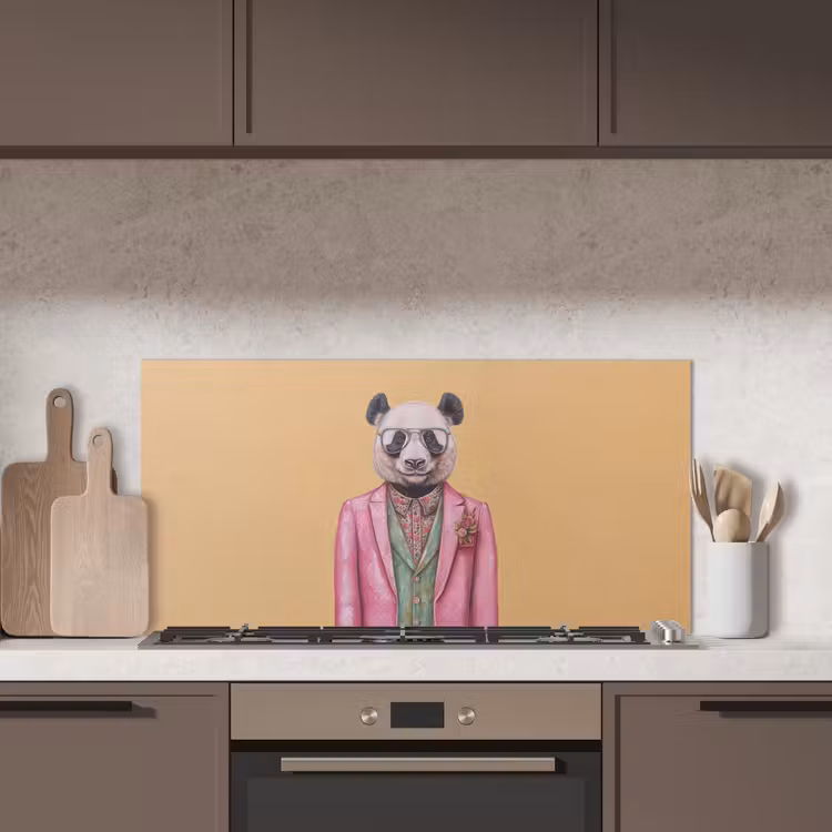 Panda - Pak - Zonnebril - Blauw keuken achterwand spatscherm middel -sfeer2