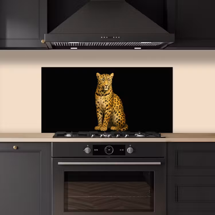 Panter - Realistisch - Bruin keuken achterwand spatscherm middel -sfeer1