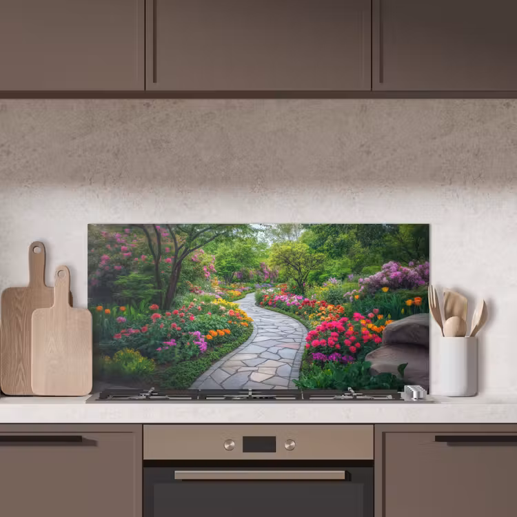 Park - Bloemen - Tuin keuken achterwand spatscherm middel -sfeer2