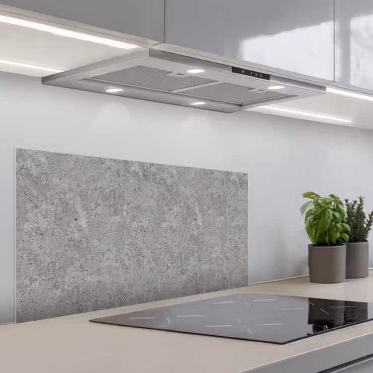 Patroon - Cement - Beton keuken achterwand spatscherm middel 899 -3d_schuin