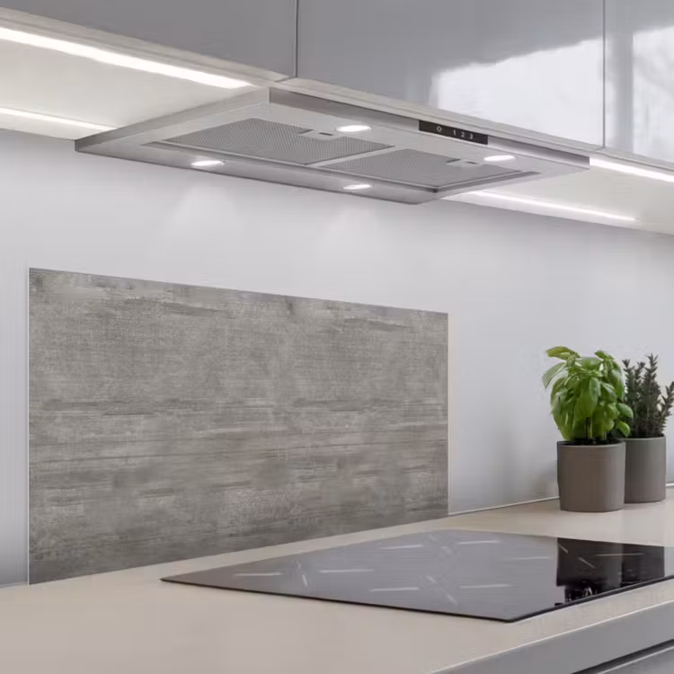 Patroon - Beton - Grijs keuken achterwand spatscherm middel 899 -3d_schuin