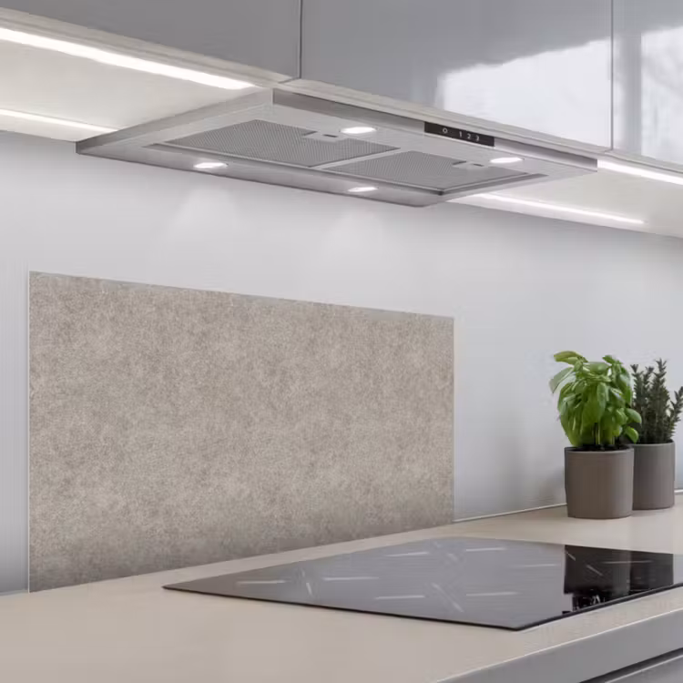 Patroon - Beton - Grijs keuken achterwand spatscherm middel 899 -3d_schuin