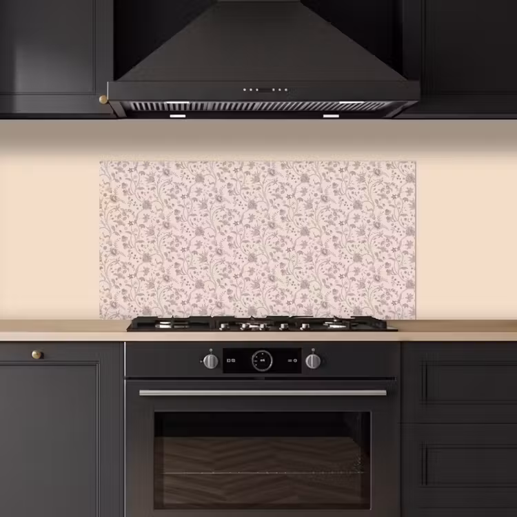 Patroon - Bloemen - Paars keuken achterwand spatscherm middel 899 -sfeer1