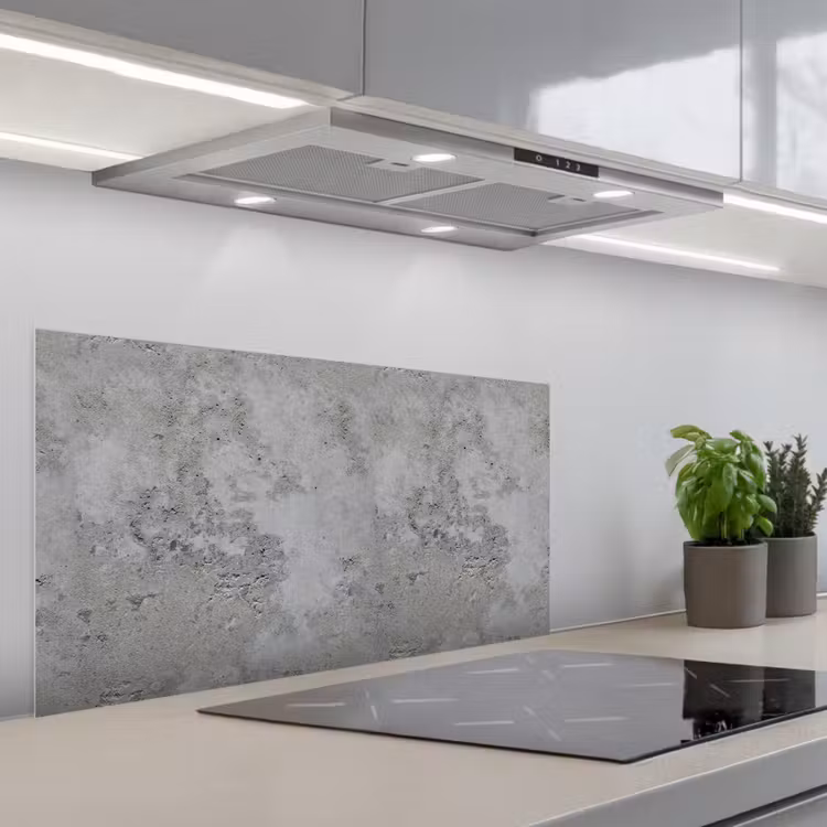 Patroon - Grijs - Oud - Beton keuken achterwand spatscherm middel 899 -3d_schuin