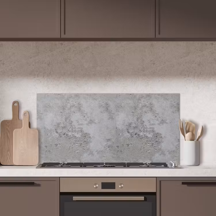 Patroon - Grijs - Oud - Beton keuken achterwand spatscherm middel 899 -sfeer2