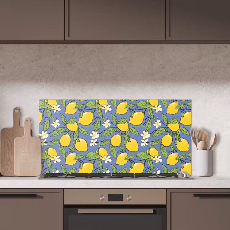 Patroon - Citroen - Illustratie keuken achterwand spatscherm middel 899 -sfeer2