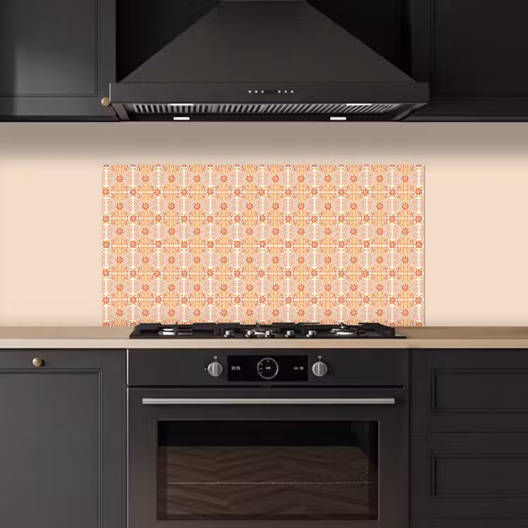 Patroon - Retro - Kleur keuken achterwand spatscherm middel 899 -sfeer1