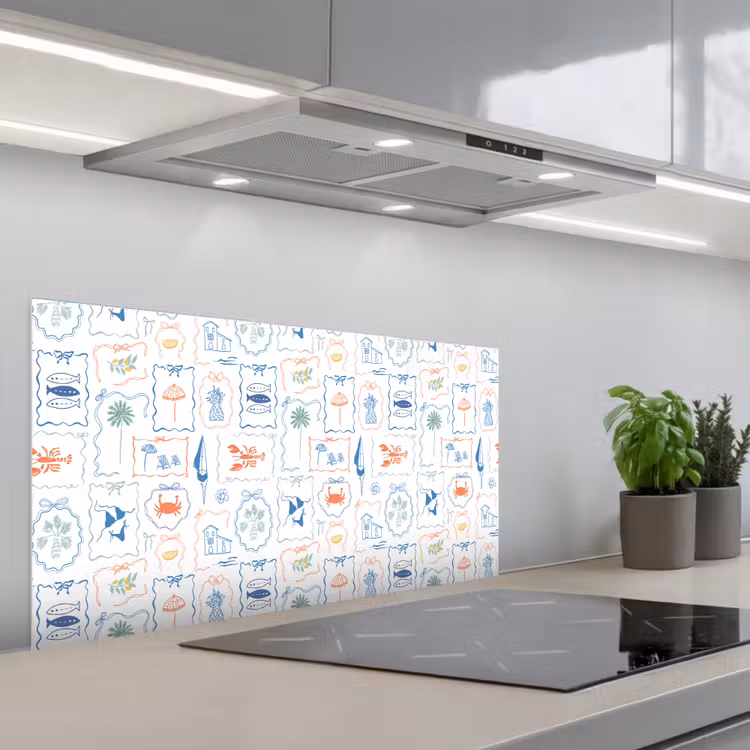 Zee - Sfeer - Strand - Multi keuken achterwand spatscherm middel 899 -3d_schuin