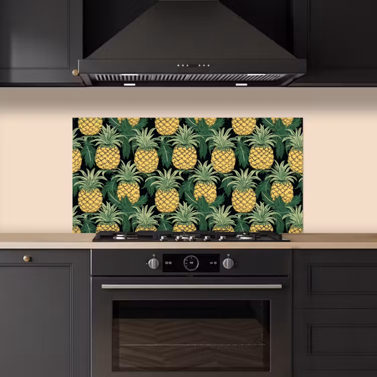 Patroon - Tropisch - Ananas - Illustratie keuken achterwand spatscherm middel 899 -sfeer1