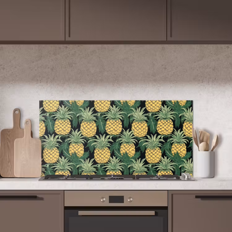 Patroon - Tropisch - Ananas - Illustratie keuken achterwand spatscherm middel 899 -sfeer2