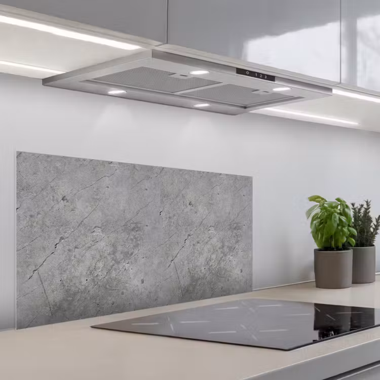 Patronen - Beton - Oud keuken achterwand spatscherm middel 899 -3d_schuin