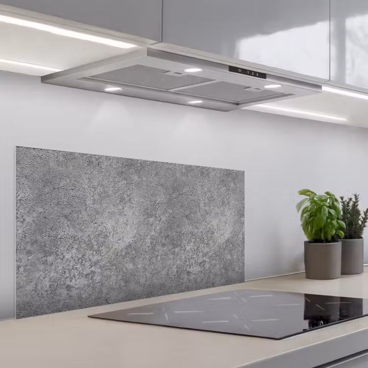 Patronen - Industrieel - Beton keuken achterwand spatscherm middel 899 -3d_schuin