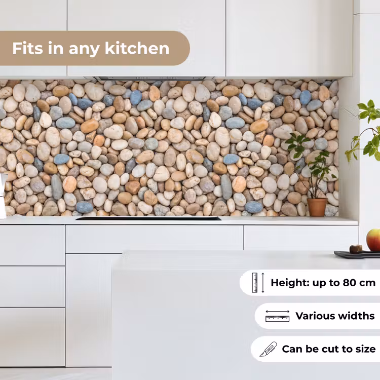 Kiezelstenen - Natuur - Textuur - Beige - Grijs keuken achterwand 2 middel -sfeer4_UK