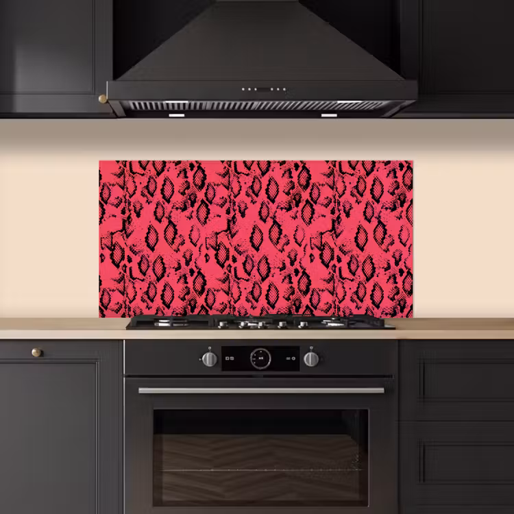 Roze - Slang - Motief keuken achterwand spatscherm middel 899 -sfeer1