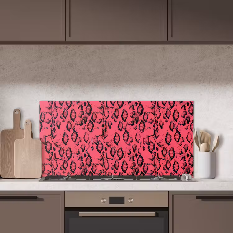 Roze - Slang - Motief keuken achterwand spatscherm middel 899 -sfeer2