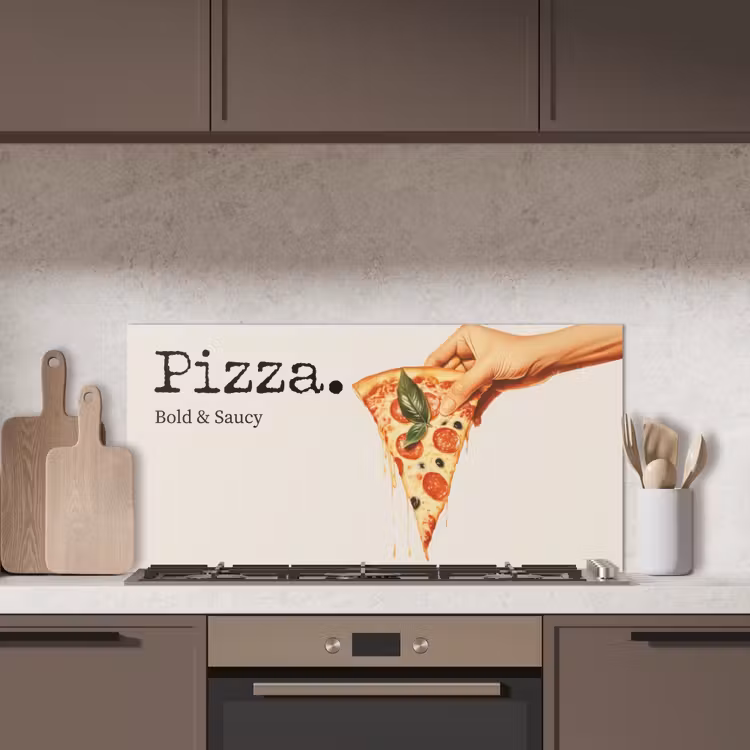 Pizza - Kaas - Pepperoni keuken achterwand spatscherm middel -sfeer2