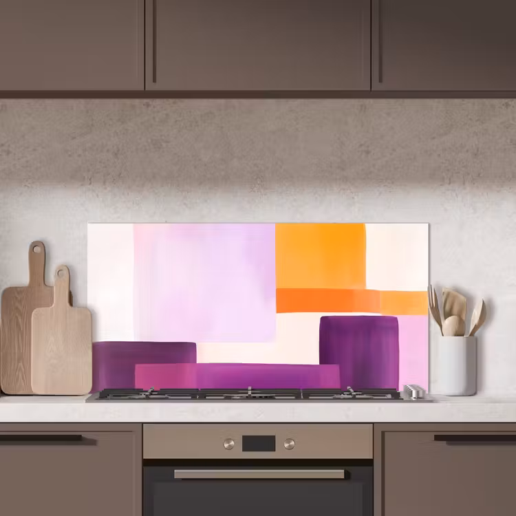 Vlakken - Abstract - Rechthoekig - Oranje keuken achterwand spatscherm middel -sfeer2