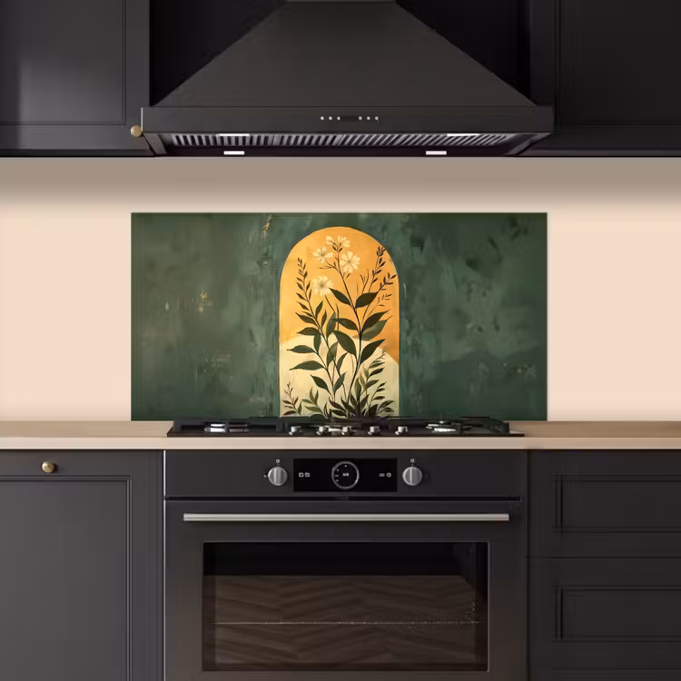 Plant - Bloemen - Wit keuken achterwand spatscherm middel -sfeer1