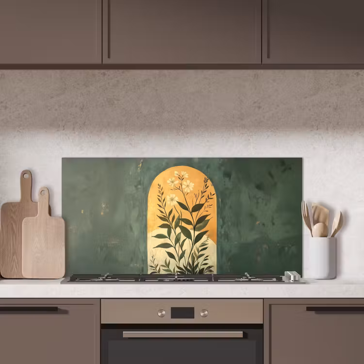 Plant - Bloemen - Wit keuken achterwand spatscherm middel -sfeer2
