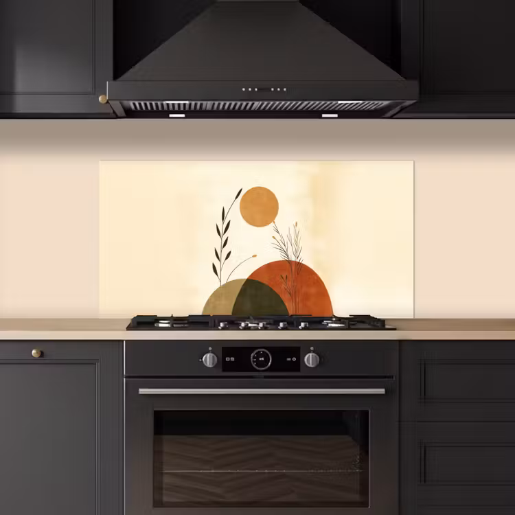 Planten - Abstract - Vormen keuken achterwand spatscherm middel -sfeer1