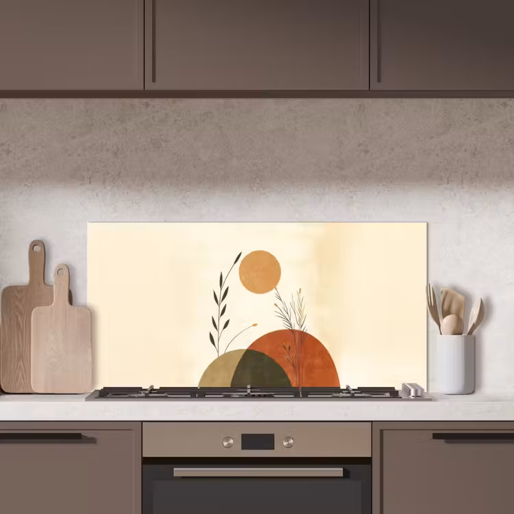 Planten - Abstract - Vormen keuken achterwand spatscherm middel -sfeer2