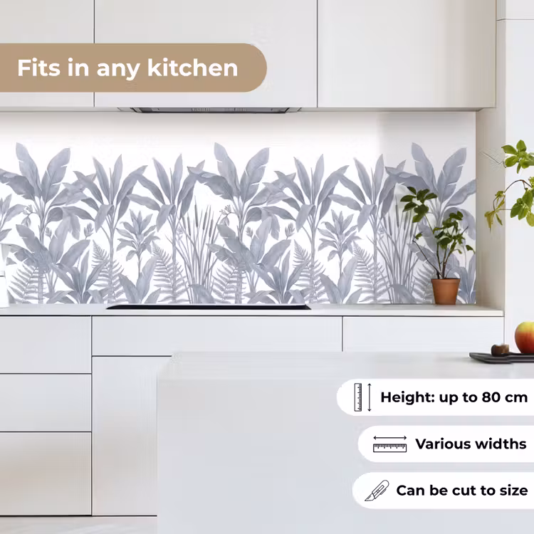 Planten - Bladeren - Natuur - Grijs keuken achterwand 2 middel -sfeer4_UK