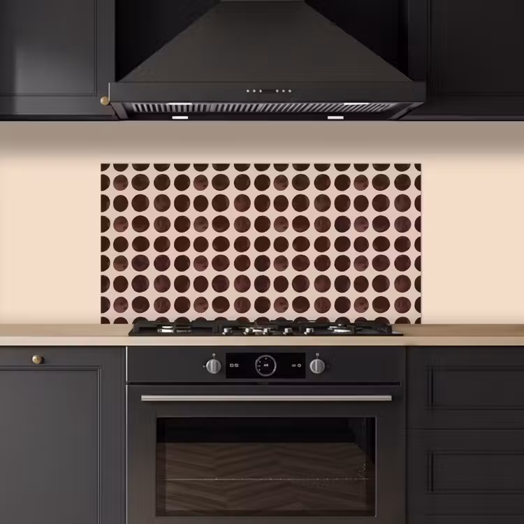 Stippen - Patroon - Bruin keuken achterwand spatscherm middel 899 -sfeer1