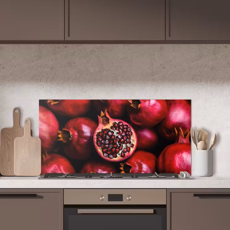 Granaatappel - Rood - Fruit keuken achterwand spatscherm middel -sfeer2