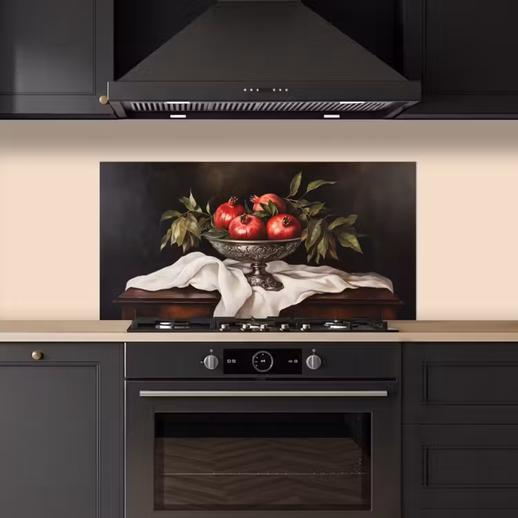 Granaatappels - Klassiek - Vintage keuken achterwand spatscherm middel -sfeer1