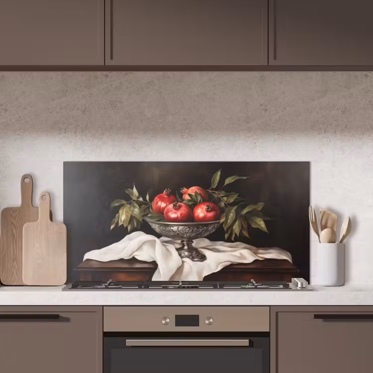 Granaatappels - Klassiek - Vintage keuken achterwand spatscherm middel -sfeer2