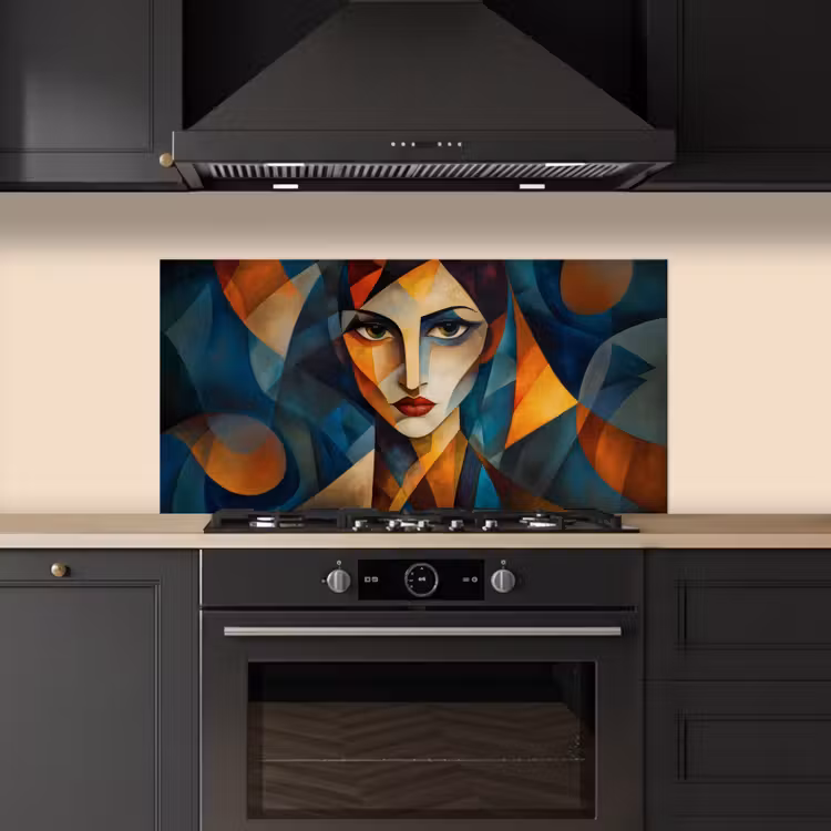 Portret - Abstract - Vormen keuken achterwand spatscherm middel -sfeer1