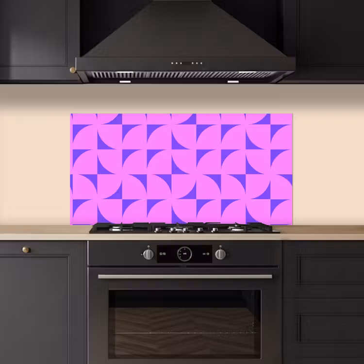 Kwadranten - Paars - Roze - Vierkanten keuken achterwand spatscherm middel 899 -sfeer1