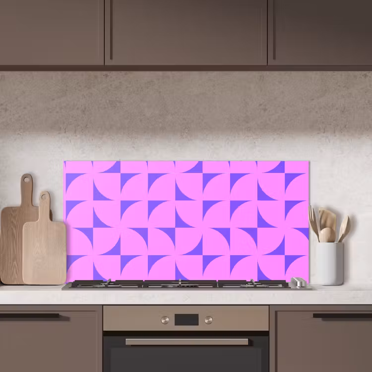 Kwadranten - Paars - Roze - Vierkanten keuken achterwand spatscherm middel 899 -sfeer2