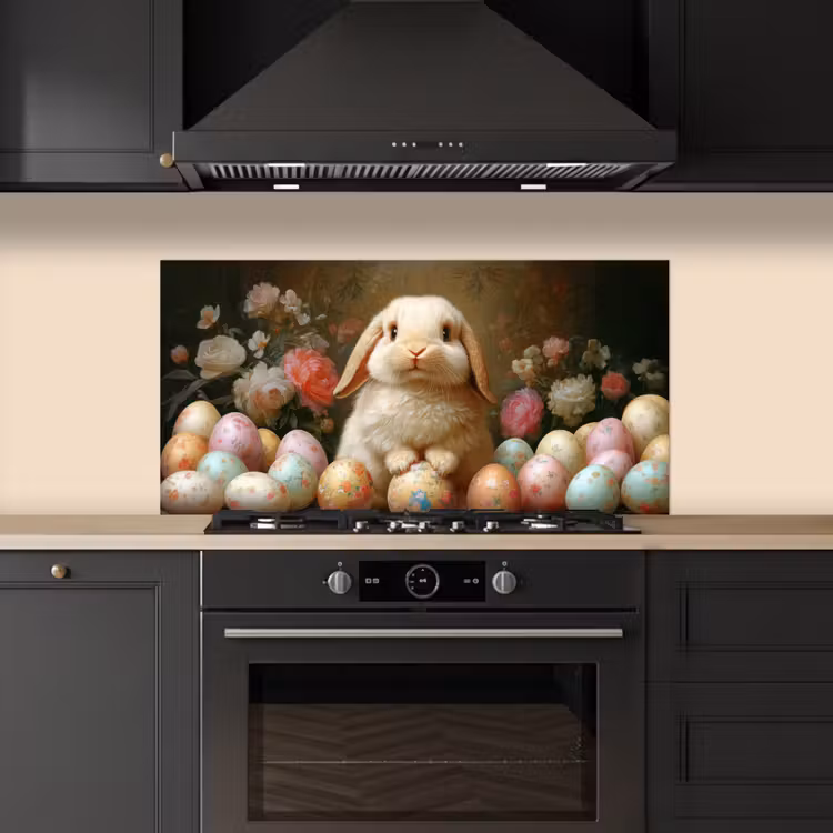Konijn - Paaseieren - Stilleven keuken achterwand spatscherm middel -sfeer1