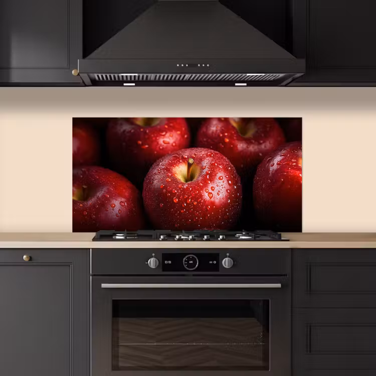 Rood - Appels - Fruit keuken achterwand spatscherm middel -sfeer1