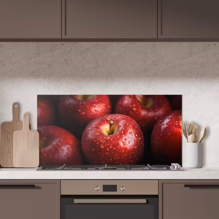 Rood - Appels - Fruit keuken achterwand spatscherm middel -sfeer2