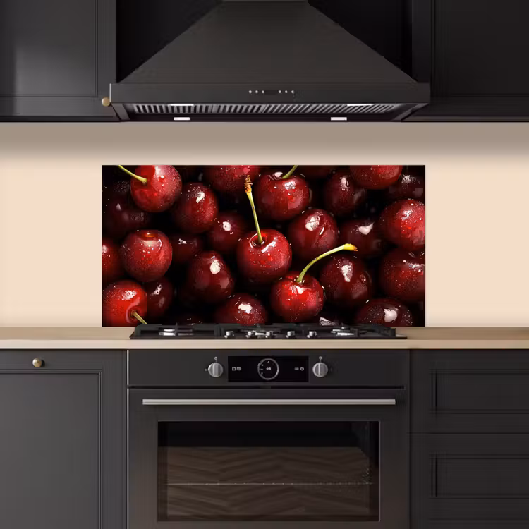 Rood - Fruit - Kersen keuken achterwand spatscherm middel -sfeer1