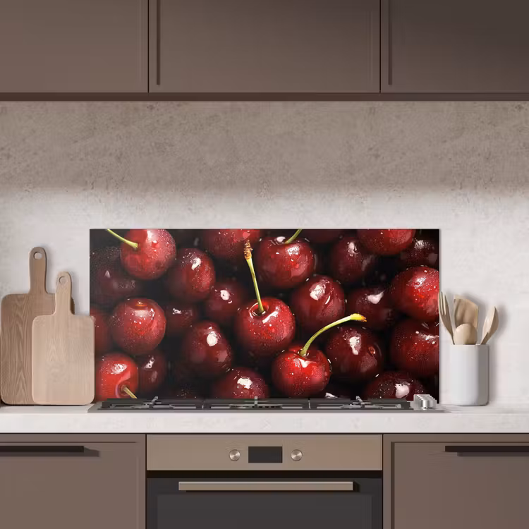 Rood - Fruit - Kersen keuken achterwand spatscherm middel -sfeer2