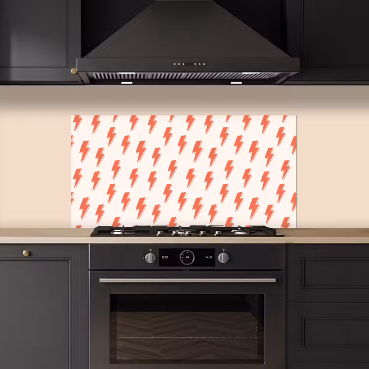 Rood - Bliksem - Roze keuken achterwand spatscherm middel 899 -sfeer1