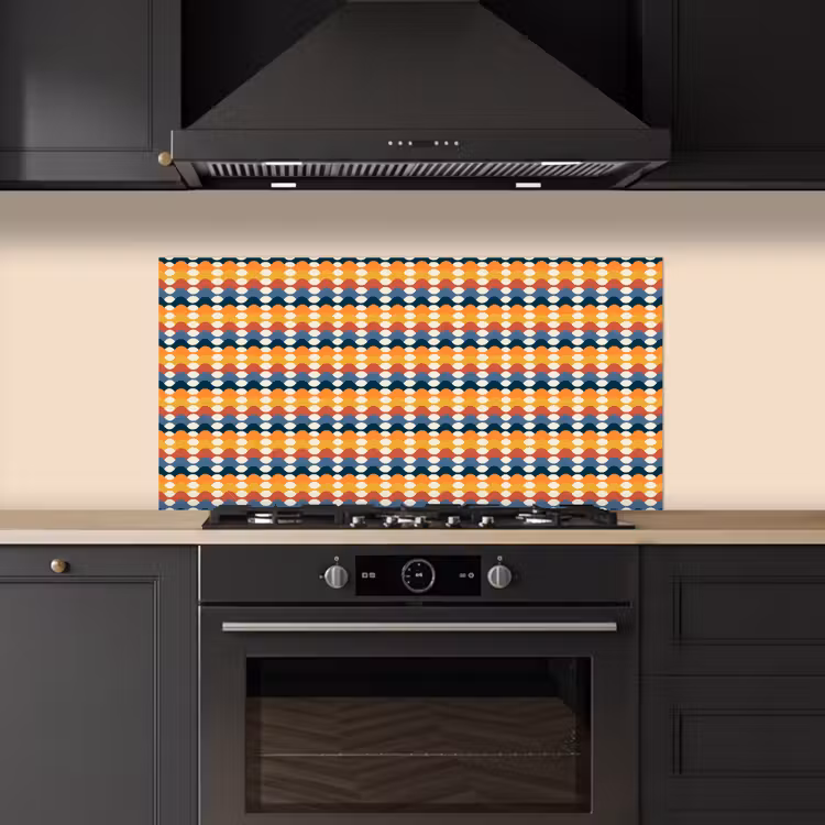 Retro - Disco - Golven keuken achterwand spatscherm middel 899 -sfeer1