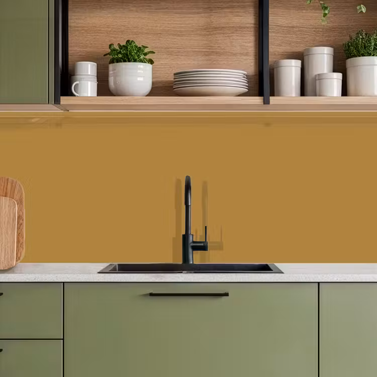 Rhythmic - Ochre - Geel keuken achterwand 2 middel 871 -sfeer3