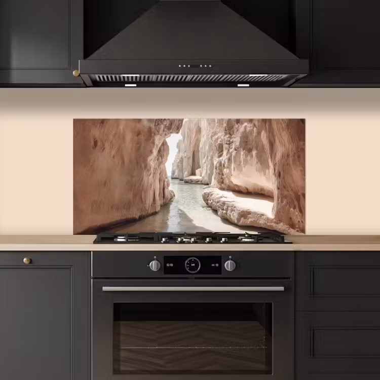 Rotsen - Zee - Zand - Kloof keuken achterwand spatscherm middel -sfeer1