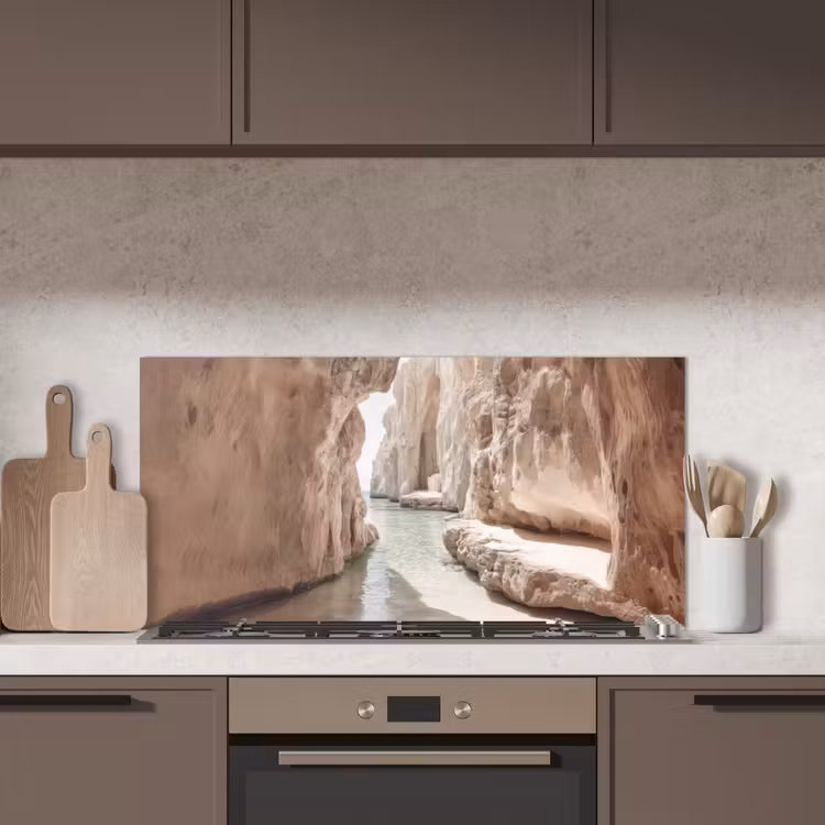 Rotsen - Zee - Zand - Kloof keuken achterwand spatscherm middel -sfeer2