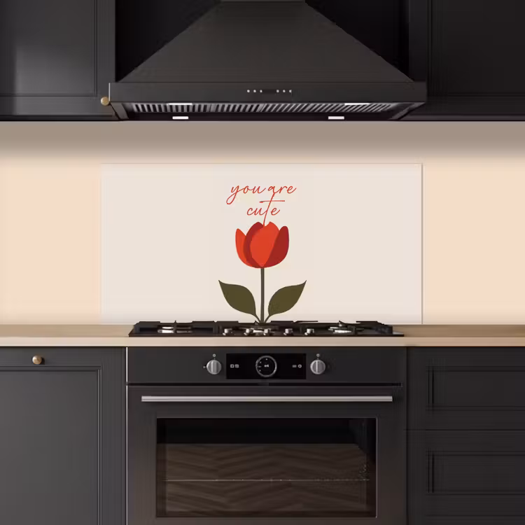 Roos - Rood - Bloem - Valentijn keuken achterwand spatscherm middel -sfeer1