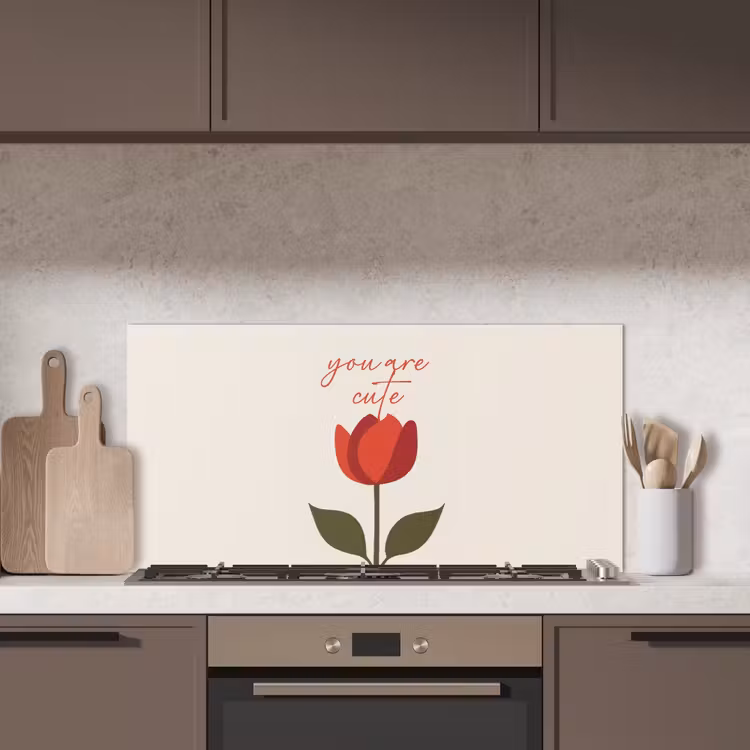 Roos - Rood - Bloem - Valentijn keuken achterwand spatscherm middel -sfeer2