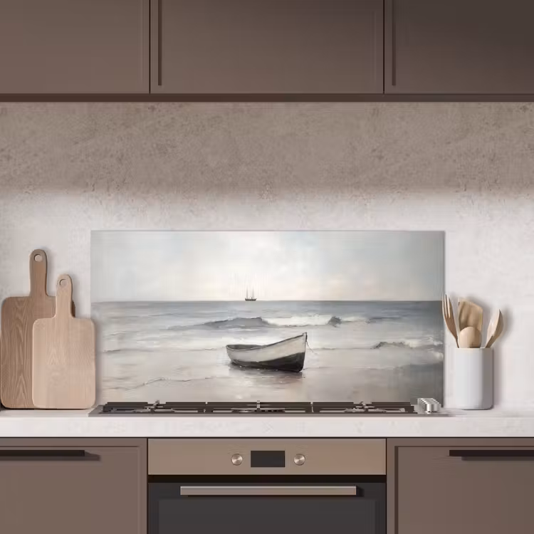 Roeiboot - Zee - Horizon keuken achterwand spatscherm middel -sfeer2