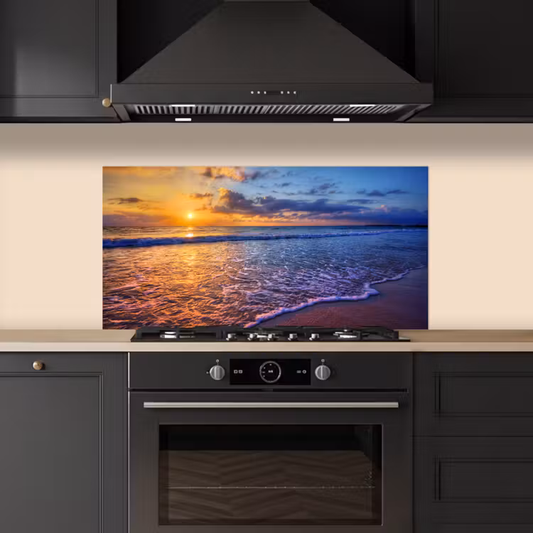 Zee - Strand - Zonsondergang - Wolken - Horizon keuken achterwand spatscherm middel -sfeer1