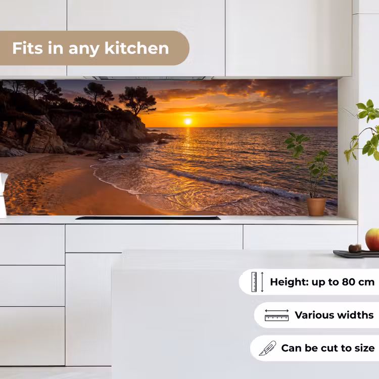 Zee - Kust - Zonsondergang - Natuur - Oranje keuken achterwand 2 middel -sfeer4_UK
