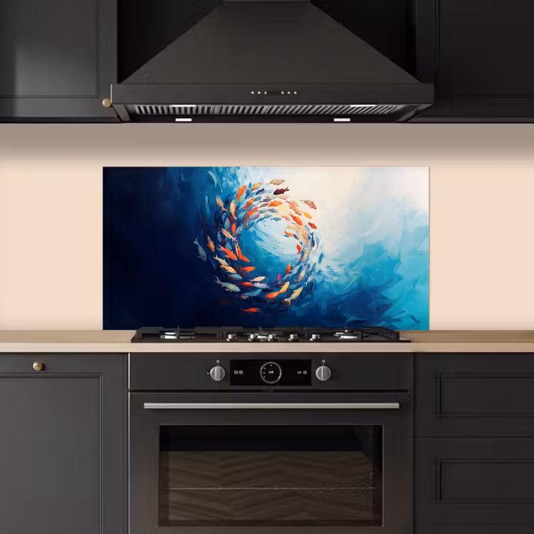 Zee - Vissen - Kleurrijk - Dynamisch keuken achterwand spatscherm middel -sfeer1